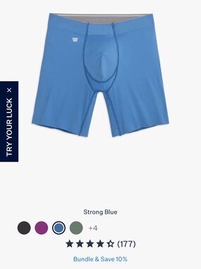 Mack Weldon Strong Blue Boxer Briefs